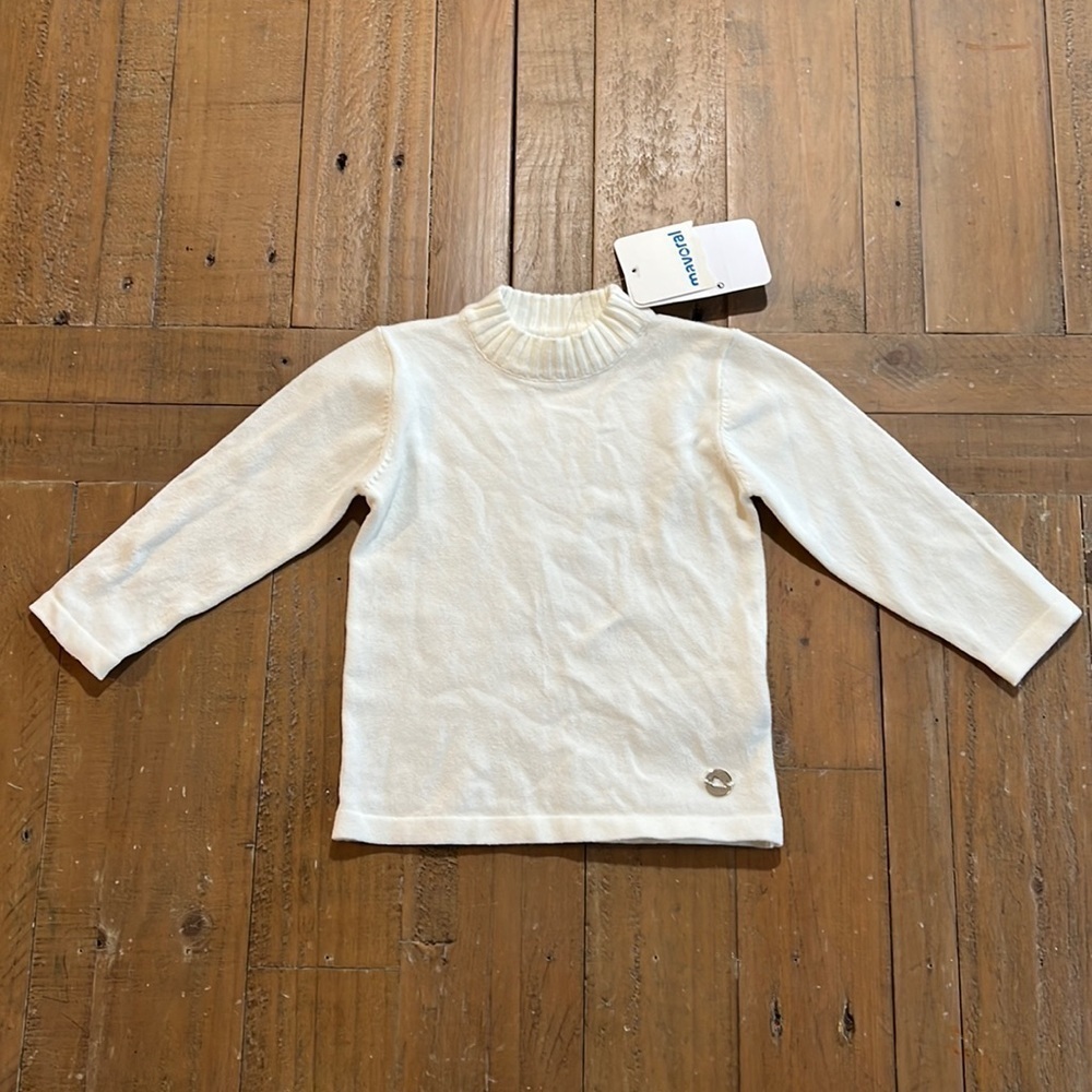 Mayoral ivory mock turtleneck sweater nwt